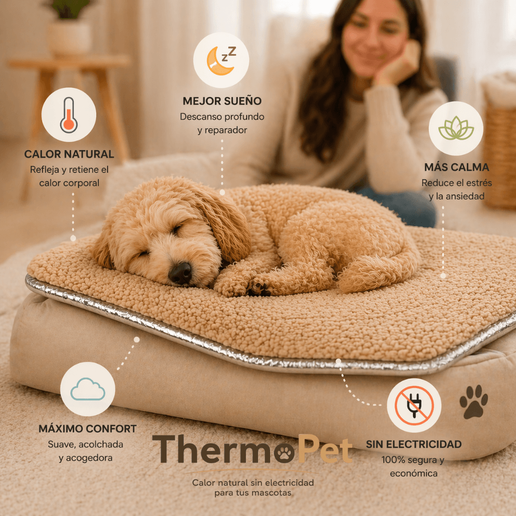 Calor natural sin cables para tus mascotas Manta ThermoPet  / 2da unidad 50% OFF