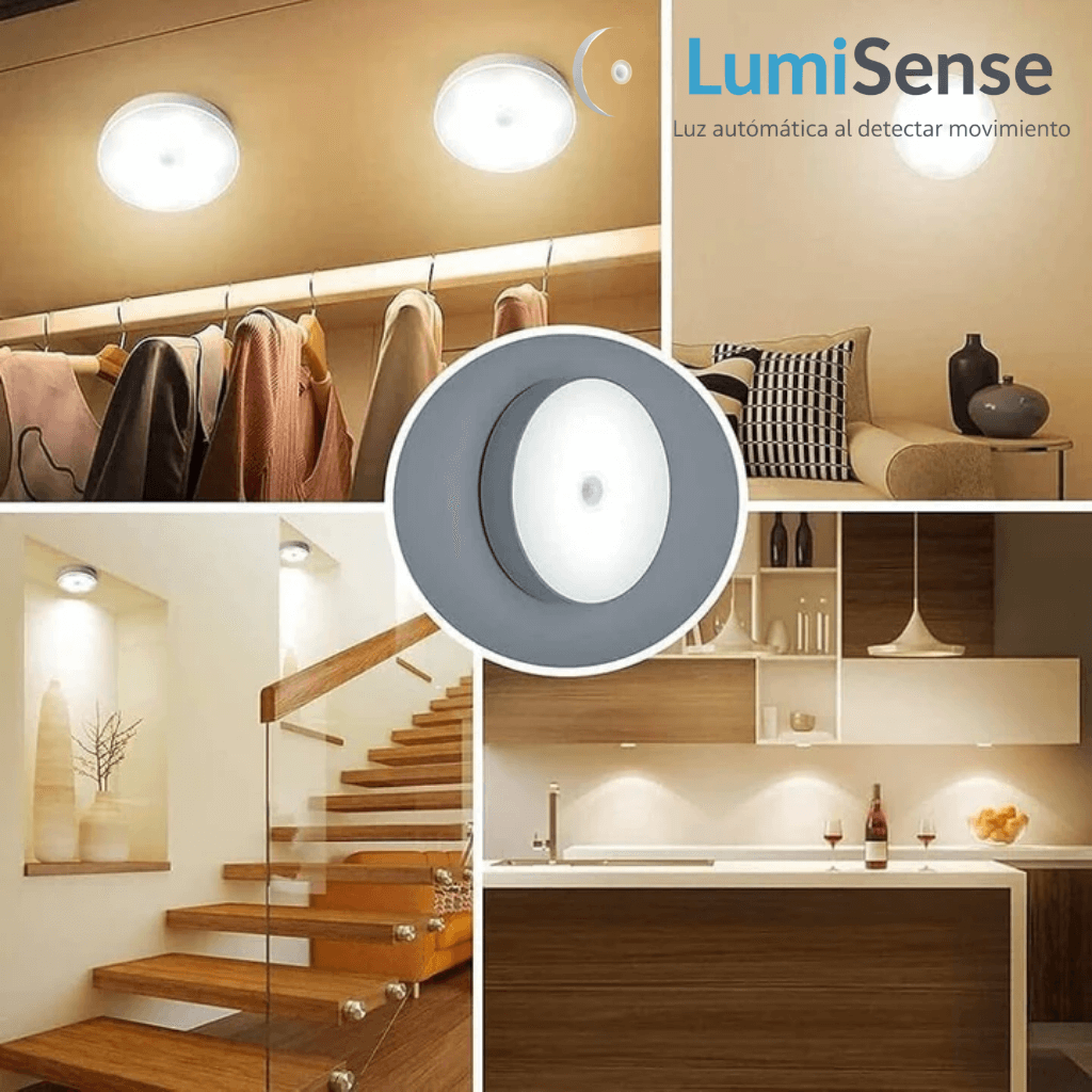 Luz automática al detectar movimiento LumiSense / Oferta Pack 3 unidades