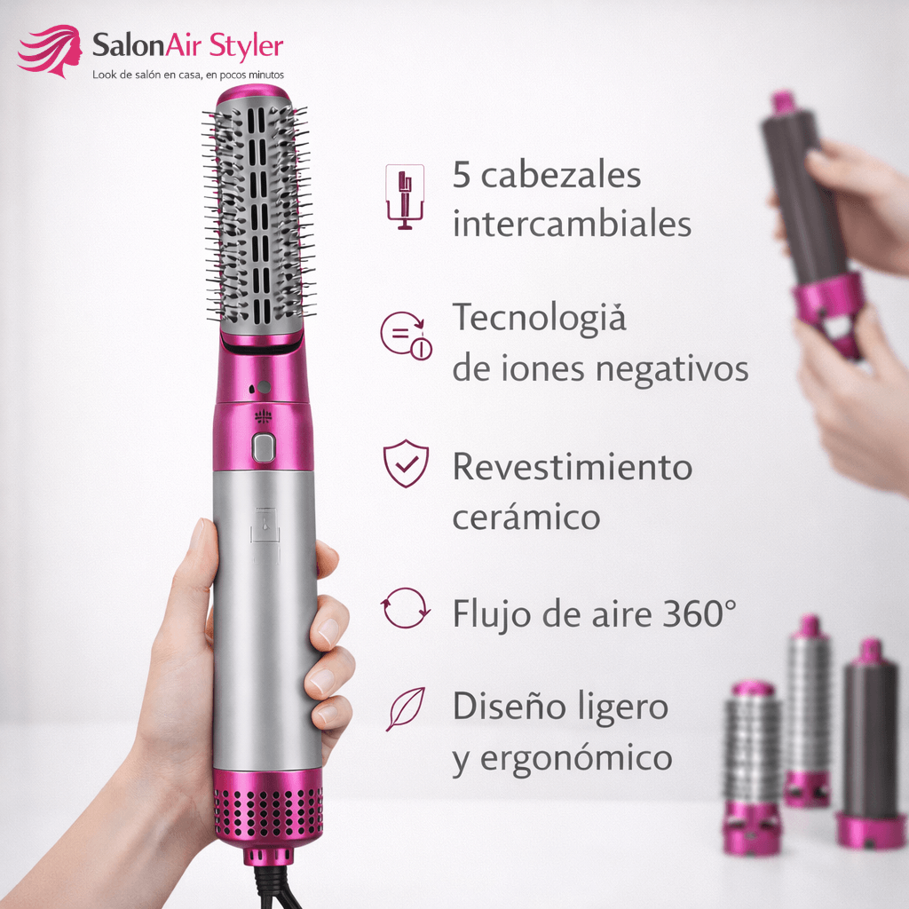 Cepillo secador 5 en 1: Look de peluquería en minutos  / 2da unidad 50% OFF