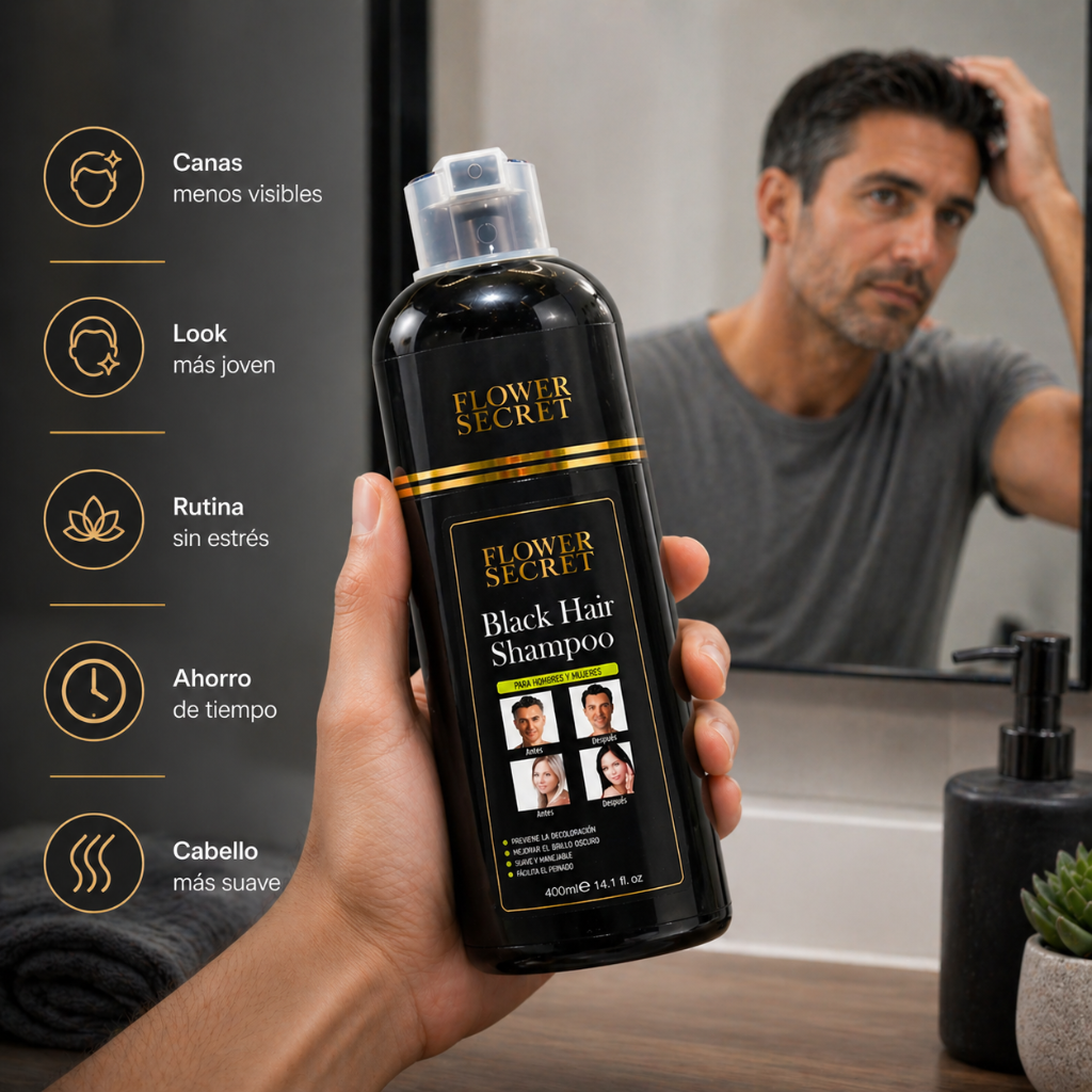 Cubre tus canas en minutos desde casa: Shampoo cubre canas Flower Secret /2da unidad 50% OFF