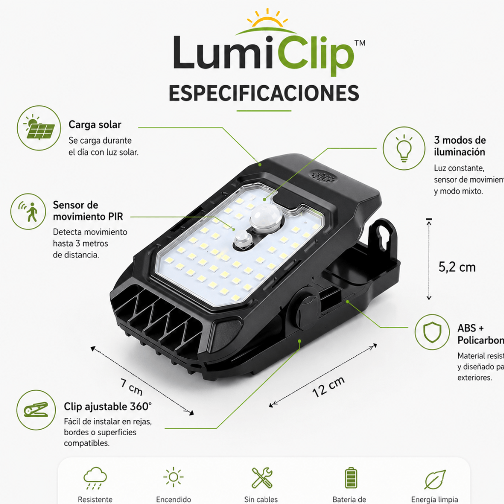 Ilumina sin cables ni enchufes:  LumiClip™ - Oferta 3x1