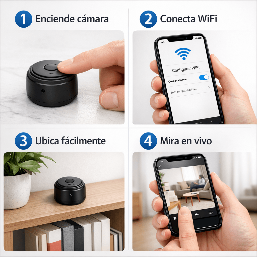 SecureMini Cam - Seguridad en vivo desde tu celular / Oferta Pack 3x2