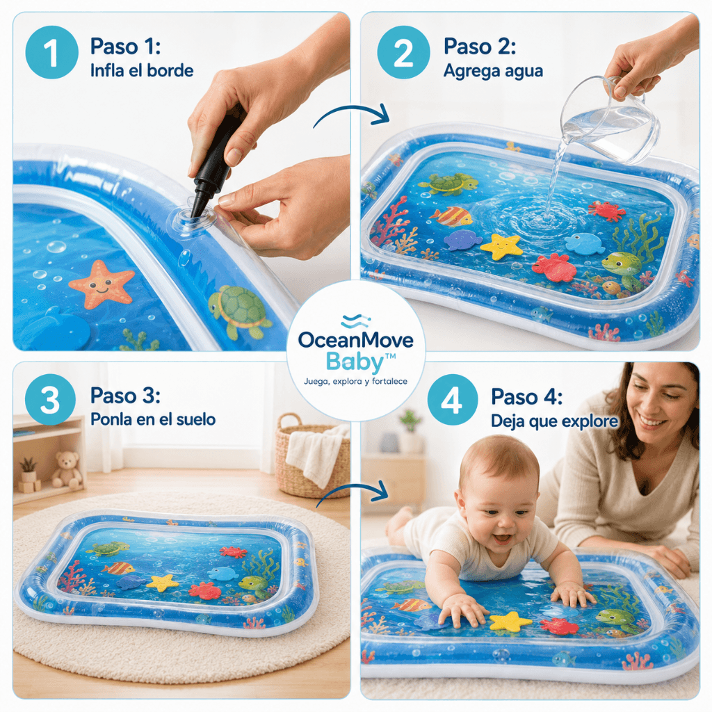 Juega, explora y fortalece. Alfombra Sensorial OceanMove Baby™ - 2da unidad 50%OFF