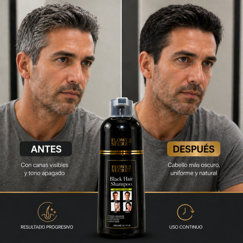 Cubre tus canas en minutos desde casa: Shampoo cubre canas Flower Secret /2da unidad 50% OFF