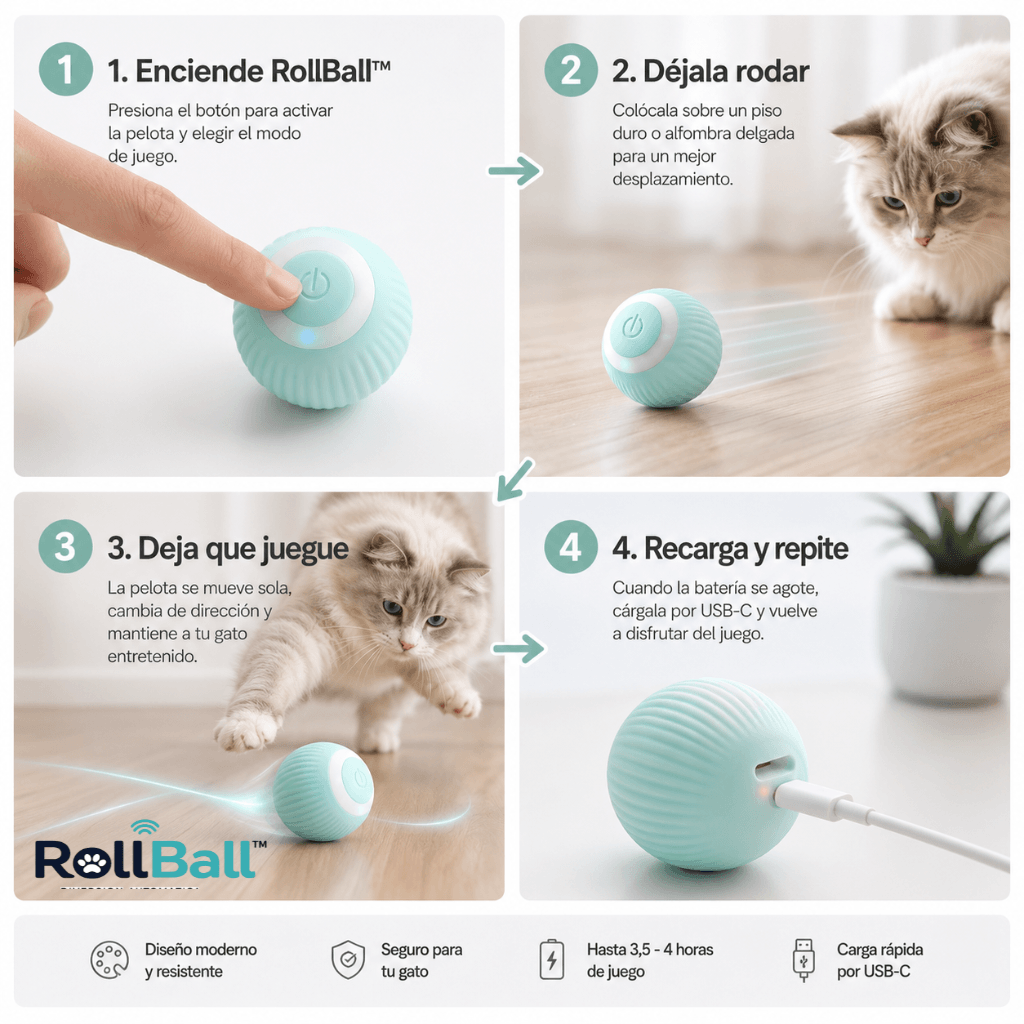 Juego inteligente para gatos RollBall™ – ¡Lleva 2 por el precio de 1!