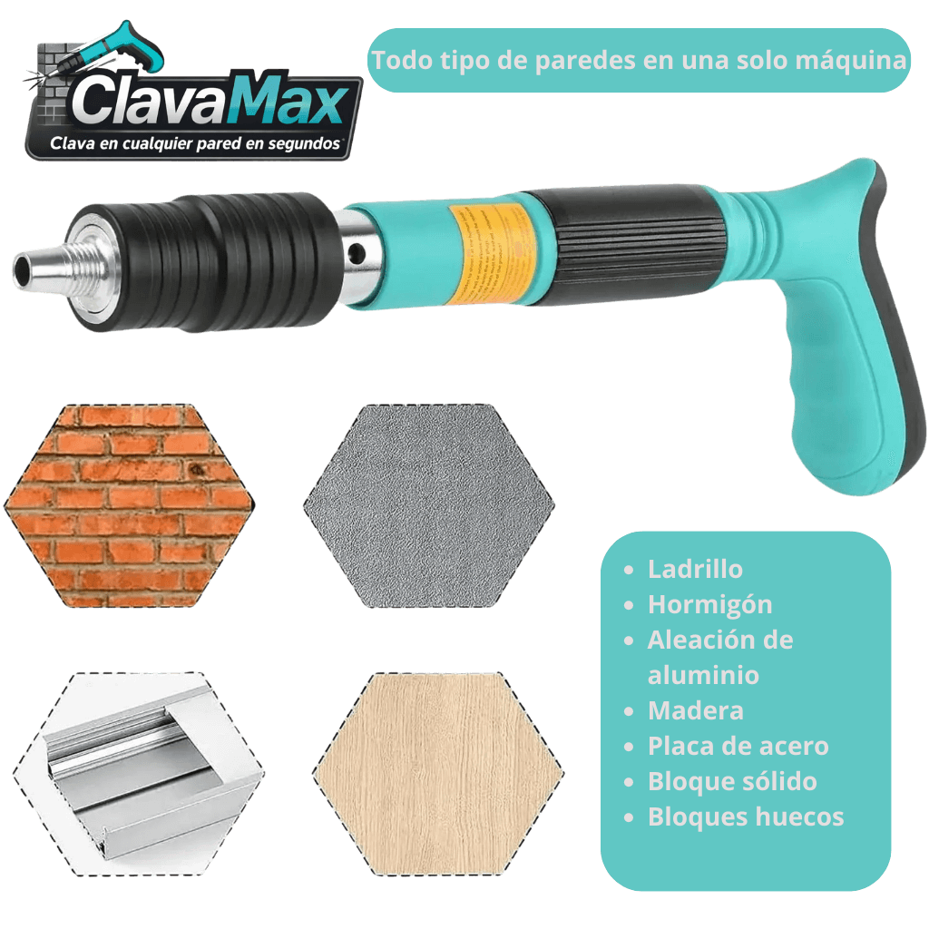 Pistola Manual De Clavos ClavaMax - Clava en cualquier pared en segundos